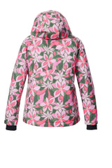 killtec Niñas Chaqueta de esquí/chaqueta funcional con capucha y protección contra la nieve KSW 211 GRLS SKI JCKT, sage AOP, 152, 43598-000
