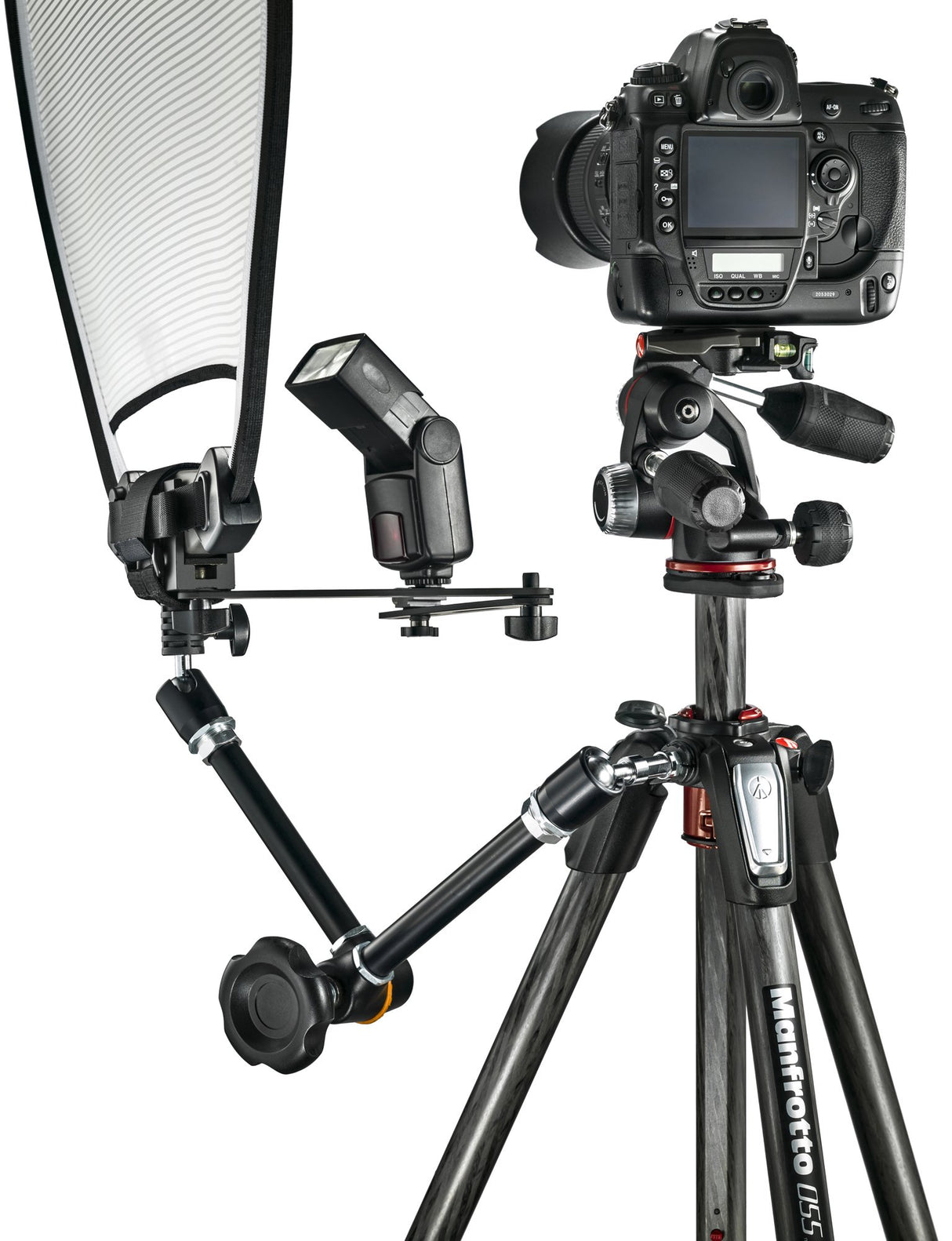 Manfrotto MT055CXPRO3 - Trípode completo (fibra de carbono, 3 secciones), negro