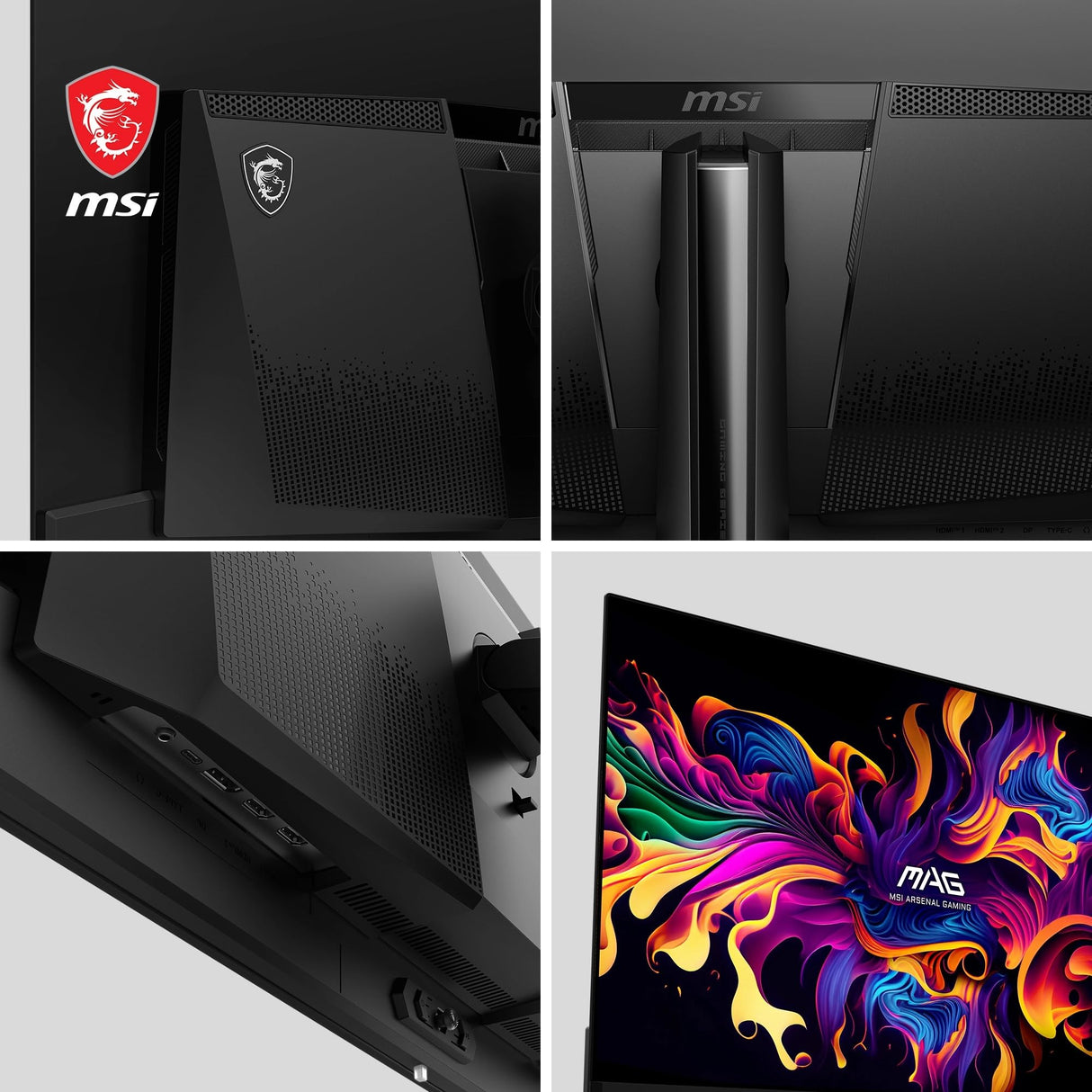 MSI mag 321UPX QD-OLED Monitor Gaming, 31,5" 4K UHD, 3840 x 2160 Quantum Dot OLED Panel, 240Hz / 0.03ms, 99% DCI-P3, ΔE≤2, DisplayHDR True Black 400, DP 1.4a, HDMI 2.1, USB Type-C