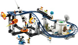 LEGO 31142 Creator 3en1 Montaña Rusa Espacial, Torre de Caída Libre o Tiovivo, Maqueta de Parque de Atracciones, Juguete de Construcción con Cohete Espacial, Planetas y Ladrillos Luminosos