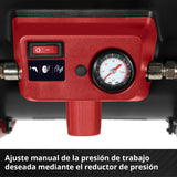 Einhell Compresor con batería TE-AC 36/150 Li OF-Solo Power X-Change (36 V, máx. 8 bar, depósito de 6 l, potencia de aspiración 150 l/min, manómetro, sin aceite, sin batería)