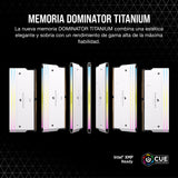 CORSAIR Dominator Titanium RGB DDR5 RAM 64GB (2x32GB) DDR5 hasta 6400MHz CL32 Intel XMP 3.0 Memoria de Ordenador de Sobremesa – Blanco (CMP64GX5M2B6400C32W)