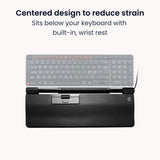 Contour Rollermouse Pro | Ratón con Cable | Reposamuñecas Tamaño Regular | Ratón Ergonómico | Alivio del Dolor | 6 Botones Programables | 2800 PPP | para Windows y Mac | Cuero Vegano