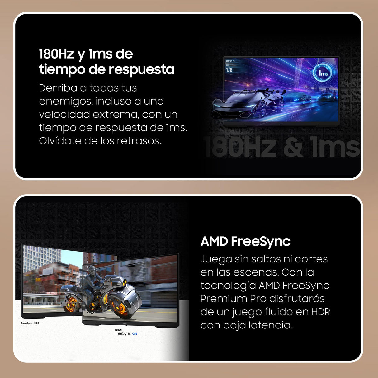 Samsung LS27DG300EUXEN - Monitor Gaming Odyssey G3 de 27" Full HD (1920 x 1080, 16:9, 180Hz, 1ms, Panel IPS, AMD FreeSync, Modo Eye Saver, Flicker Free), Negro, Versión 2024