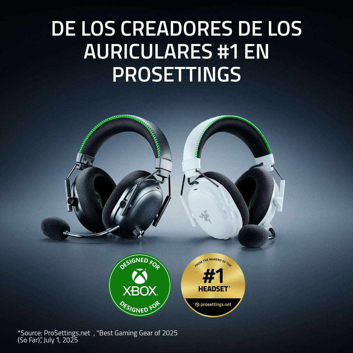 Razer BlackShark V3 Pro Xbox S|X - Auriculares e-Sports inalámbricos con ANC - Cancelación Activa del Ruido - Controladores Triforce de 50 mm - HyperSpeed 2,4 GHz & Bluetooth - Xbox/PC | Negro