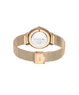 Lacoste Reloj Analógico de Cuarzo para Mujer Colección CROCORIGIN con Correa de Malla de Acero Inoxidable de Oro Rosa - 2001287