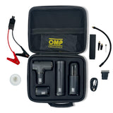 OMP Meccanica 5 EN 1 Kit Portátil Multi-Función Sin Cable – Arrancador de coche, Compresor de Aire, Aspiradora, Linterna y Power Bank – Compacto y Esencial para Asistencia en Carretera con Estuche