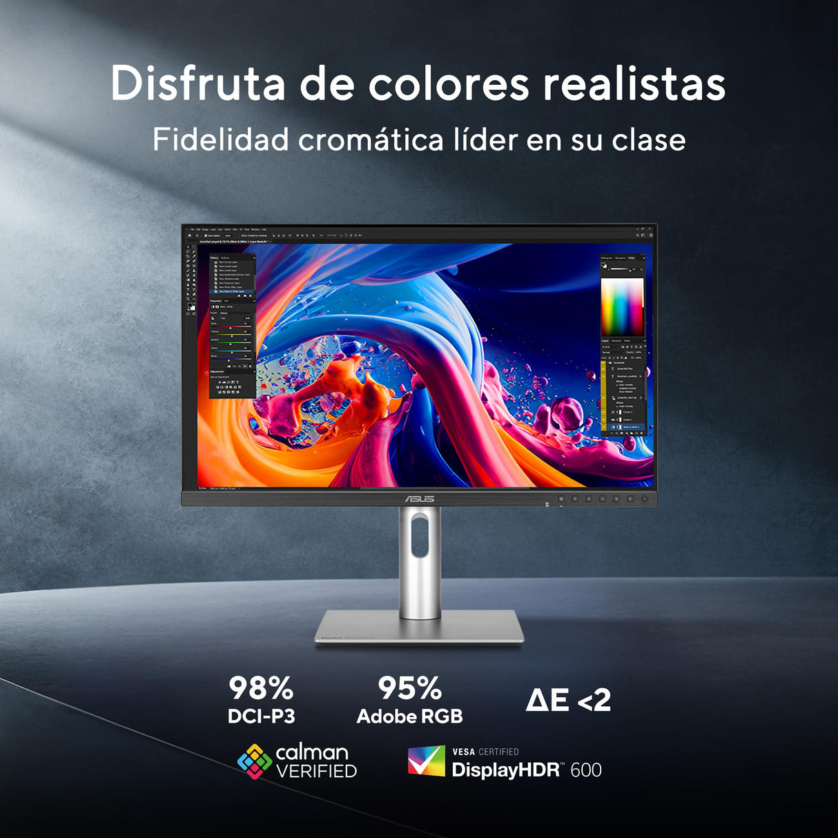 ASUS ProArt Display 6K PA32QCV - Monitor Profesional de 31,5", IPS, 6K (6016 x 3384), 98% DCI-P3, LuxPixel AGLR, ΔE<2, Calman, Thunderbolt 4, VESA DisplayHDR 600, KVM, DisplayWidget Center