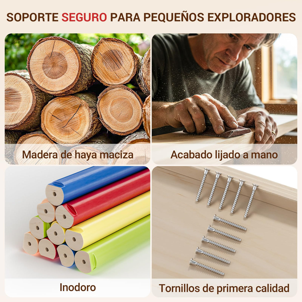 COSYLAND 8 en 1 Triángulo de Escalada Montessori con Arco y Rampa, Set Plegable Infantil, Juguete de Madera Resistente para Interior, Niños 18 Meses-6 años, Colores Arcoíris, Mediano