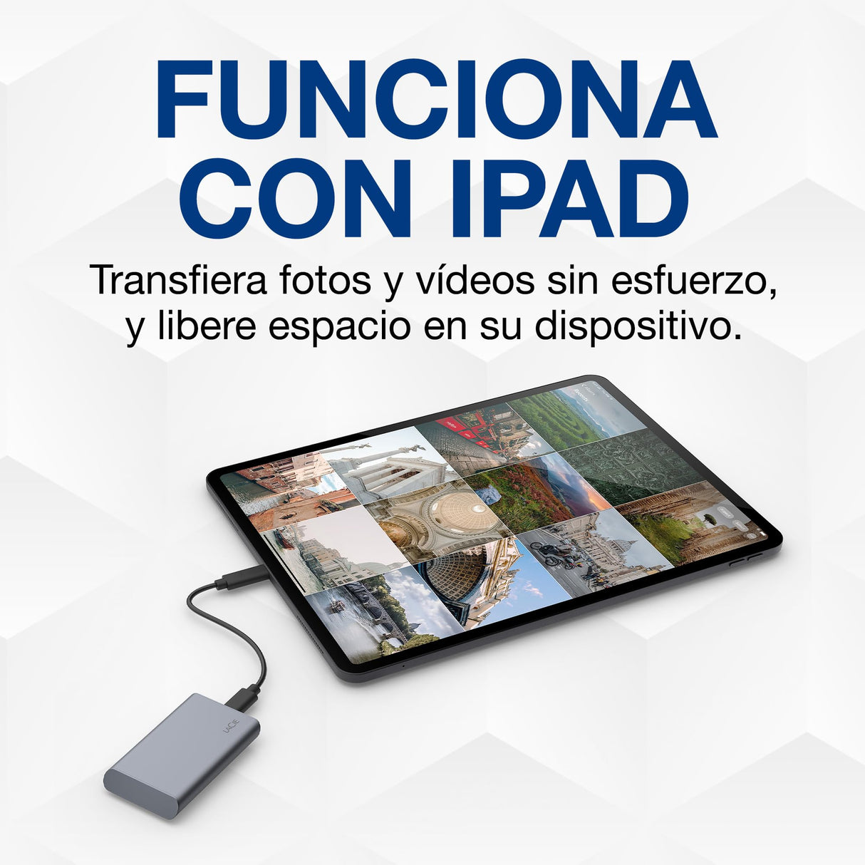 LaCie Mobile SSD Secure 2TB — diseño fino, USB‑C SSD externo portátil, Grey, para Mac y Windows — incluye Rescue Data Recovery