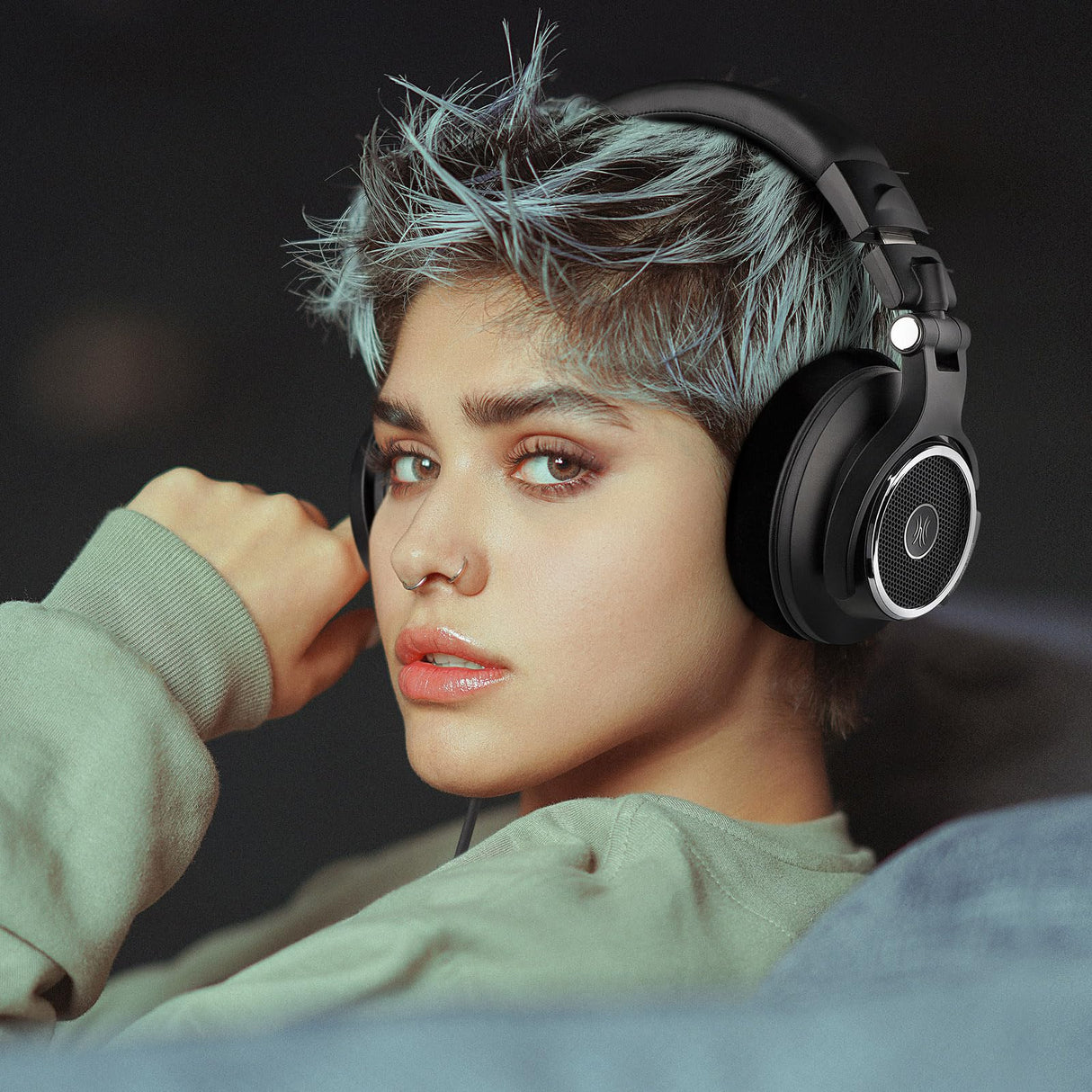 OneOdio Monitor 80-Auriculares Profesionales de Estudio Abiertos de 250 Ω, Cascos Hi-Res con Cable Desmontable (3,5 mm / 6,35 mm), Audífonos para Mezclar Masterizar Editar, Almohadillas de Terciopelo
