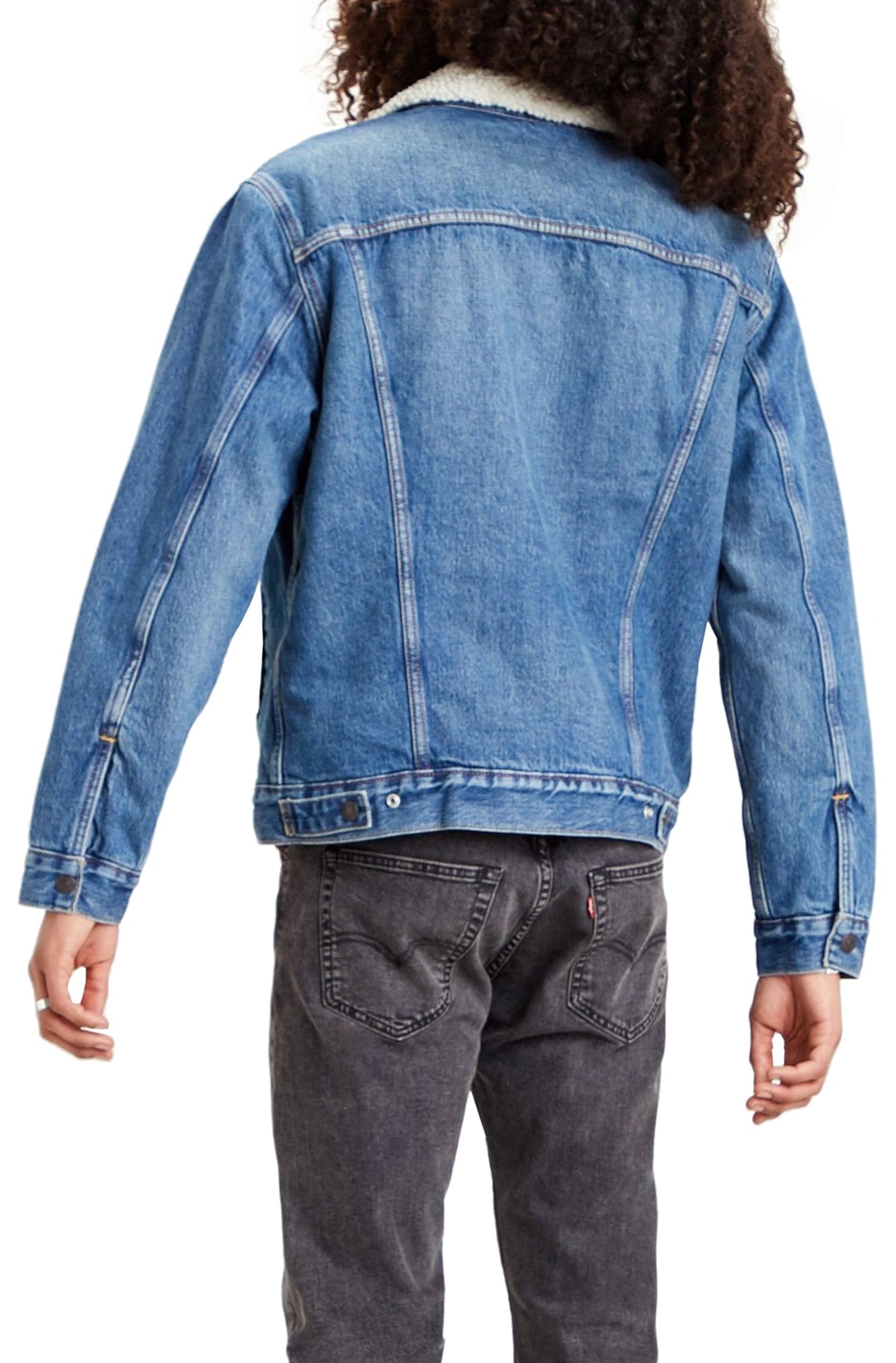 Levi's Type 3 Sherpa Trucker Chaqueta, Fable, L Hombre