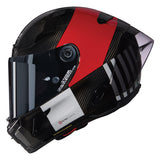 NOLAN Helmet X-804 RS Combo Gara 351 L, Carbono/Rojo/Gris/Negro