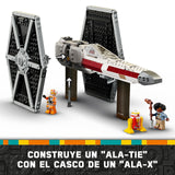LEGO Star Wars 75393 Caza Tie y ala-X Fusionados - Juguete de Construcción con 2 Naves Estelares - 4 Minifiguras y Figura de Droide - Regalo para Niños de 9+ Años y Fans