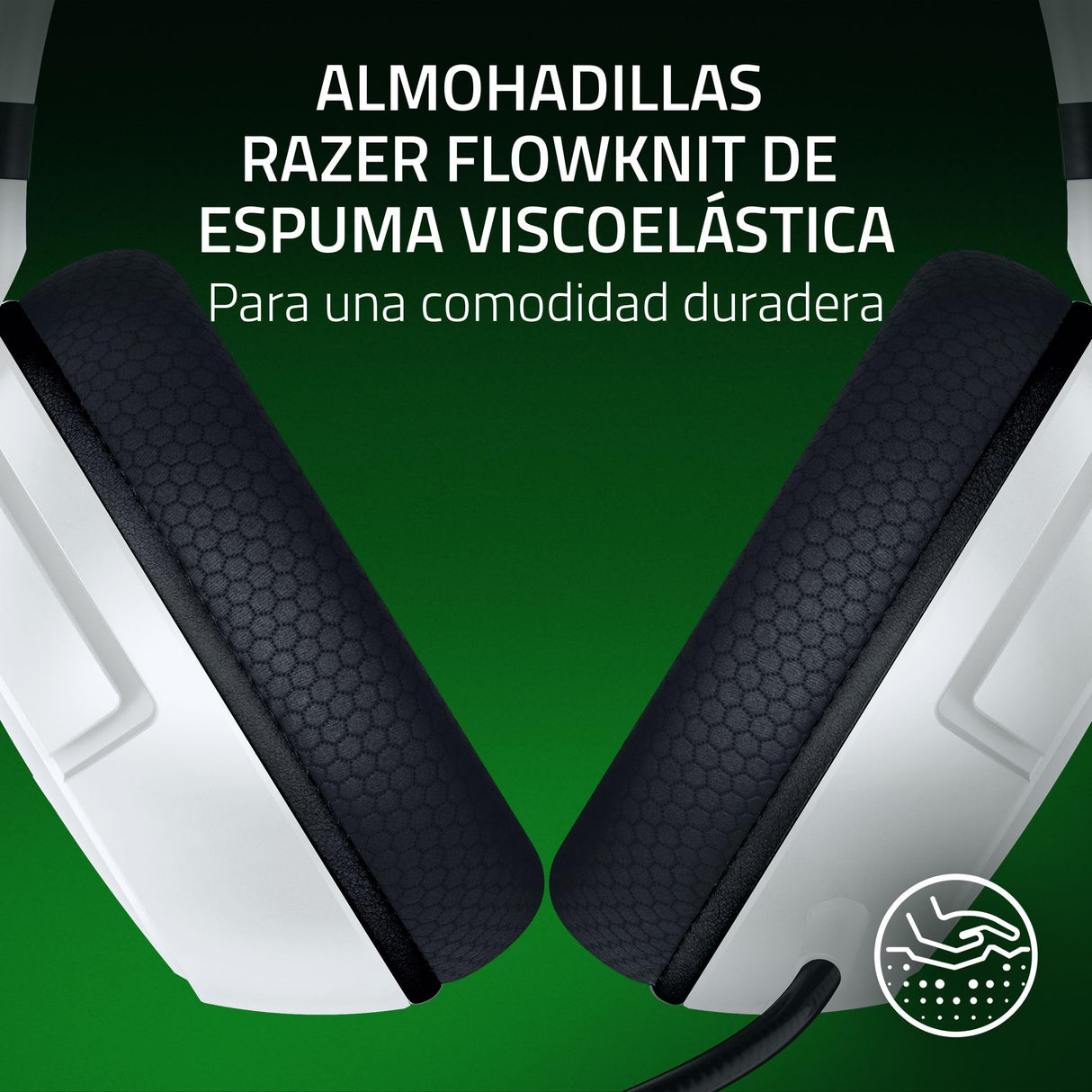 Razer Kaira HyperSpeed - Auriculares de Juego inalámbricos multiplataforma para Xbox (Inalámbricos HyperSpeed, Transductores Triforce de 50 mm, Micrófono cardioide HyperClear) Blanco