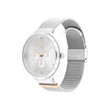Tommy Hilfiger Reloj Analógico de Cuarzo Multifunción para Mujer con Correa de Malla de Acero Inoxidable Plateada - 1782537