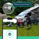 Arlo Go 2 Camara Vigilancia, 100% Inalámbrica HD, Conexión WiFi O SIM 3G/4G LTE, Almacenamiento Local Con Tarjeta SD O En La Nube, Visión Nocturna, Resistente Al Agua, Audio Bidireccional, Blanca