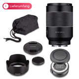 Samyang AF 35 mm F1,4 II FE para Sony E + Samyang Lens Station – Enfoque automático de Formato Completo y Objetivo Gran Angular APS-C de Distancia Focal Fija sin Espejo Sony E Mount Cámaras + Base de