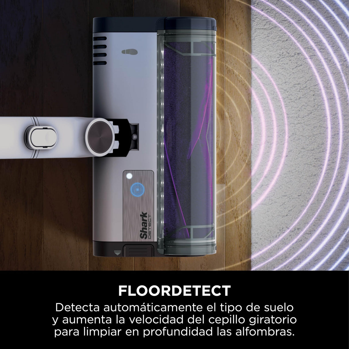 Shark Detect Clean & Empty Aspiradora sin Cable y sin Bolsa, tecnología Dirt Detect y Base de autovaciado de 2 l, 60 min. de autonomía, Anti Hair Wrap y Boquilla Estrecha y Cepillo, Blanco, IW3613EUT