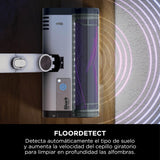 Shark Detect Clean & Empty Aspiradora sin Cable y sin Bolsa, tecnología Dirt Detect y Base de autovaciado de 2 l, 60 min. de autonomía, Anti Hair Wrap y Boquilla Estrecha y Cepillo, Blanco, IW3613EUT