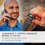 SPC Smartee 4G Senior – Reloj Inteligente para Mayores con Letras Grandes, botón SOS, GPS y perímetro de Seguridad, Llamadas/videollamadas, Ritmo cardíaco y gestión smartwatch en App SPC Smart Clan