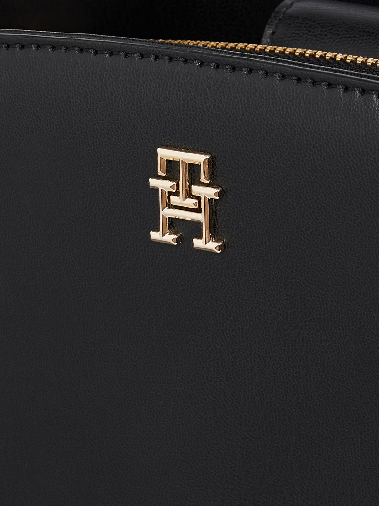 Tommy Hilfiger Bolso Satchel Mujer con Monedero, Negro (Black), Talla única