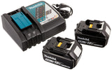 Makita dga511rtj batería Amoladora de ángulo (18 V/5,0 AH, incluye 2 baterías + cargador