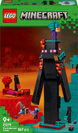 LEGO Minecraft 2 en 1 La Torre del Enderman - Juguete Modular Convertible en 2 Fortalezas - Figuras de Endermans, Endermitas y Portal de Inframundo - Regalo Gamer para Niños y Niñas de 9+ Años 21279