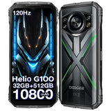 DOOGEE S Cyber Pro Movil Irrompible 2025, 32GB+512GB/2TB Movil Resistente, Helio G100 Octa Core, Móvil Rugerizado 10800mAh/33W, 6.6" FHD+ 120Hz, 50MP+32MP+20MP Visión Noctura, IP68/Face ID/NFC/GPS