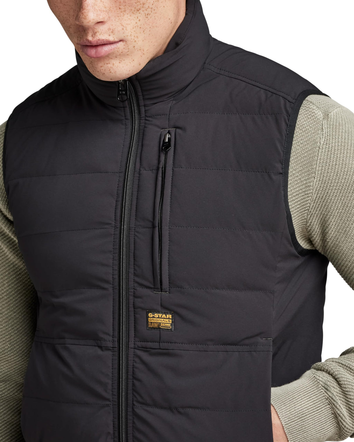 G-Star Para Hombre Chaleco Foundation Liner, Negro (dk black D24277-D518-6484), L