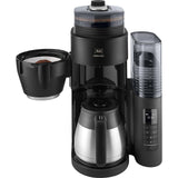 Melitta AromaFresh Pro X Therm - Cafetera de goteo con molinillo integrado, cafetera de filtro con jarra térmica y depósito de agua extraíble, máquina de café para hasta 8 tazas, negro