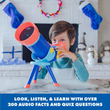 Learning Resources Telescopio Que Habla para Explorar el Espacio GeoSafari Jr, educación Espacial para niños, telescopio de Juguete para visionar, Juguete inmersivo para visionar imágenes