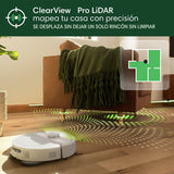 iRobot Roomba Plus 505 Combo con Base AutoWash multifunción y autolimpiable, mopas DualClean con PerfectEdge, PrecisionVision IA, Clearview Pro LiDAR, Secado Aire Caliente mopas, 75 días autovaciado_B