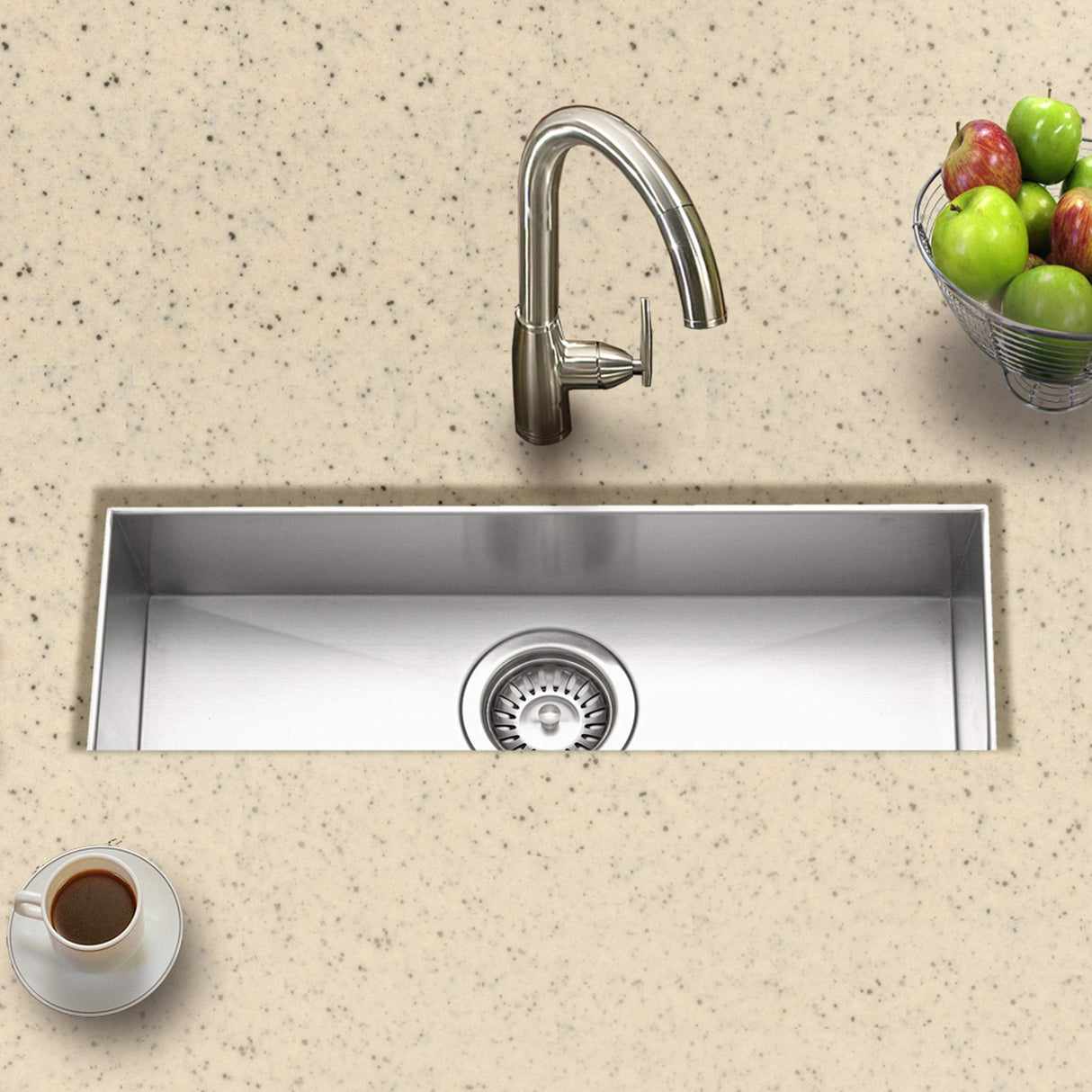 Houzer Contempo - Fregadero de acero inoxidable para fregadero, CTB-2385
