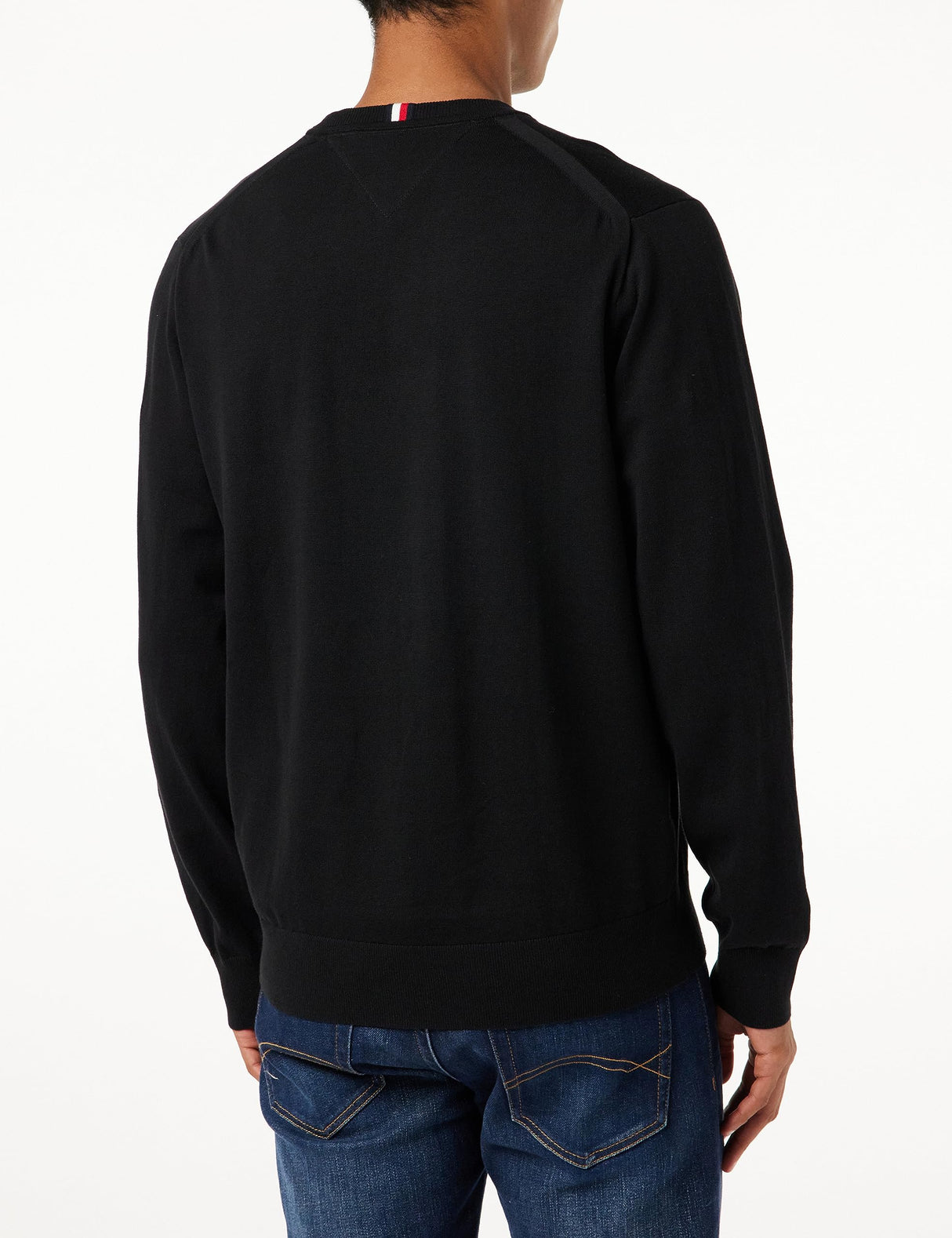 Tommy Hilfiger Hombre Jersey 1985 sin Capucha, Negro (Black), XS