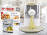 BEPER P102SBA500 Máquina Automática para Pasta Fresca, Pasta maker,200W, 320 g de Harina, 8 Trefiladores diferentes formatos, Pantalla para el funcionamiento, Incluye Medidor y Espátula