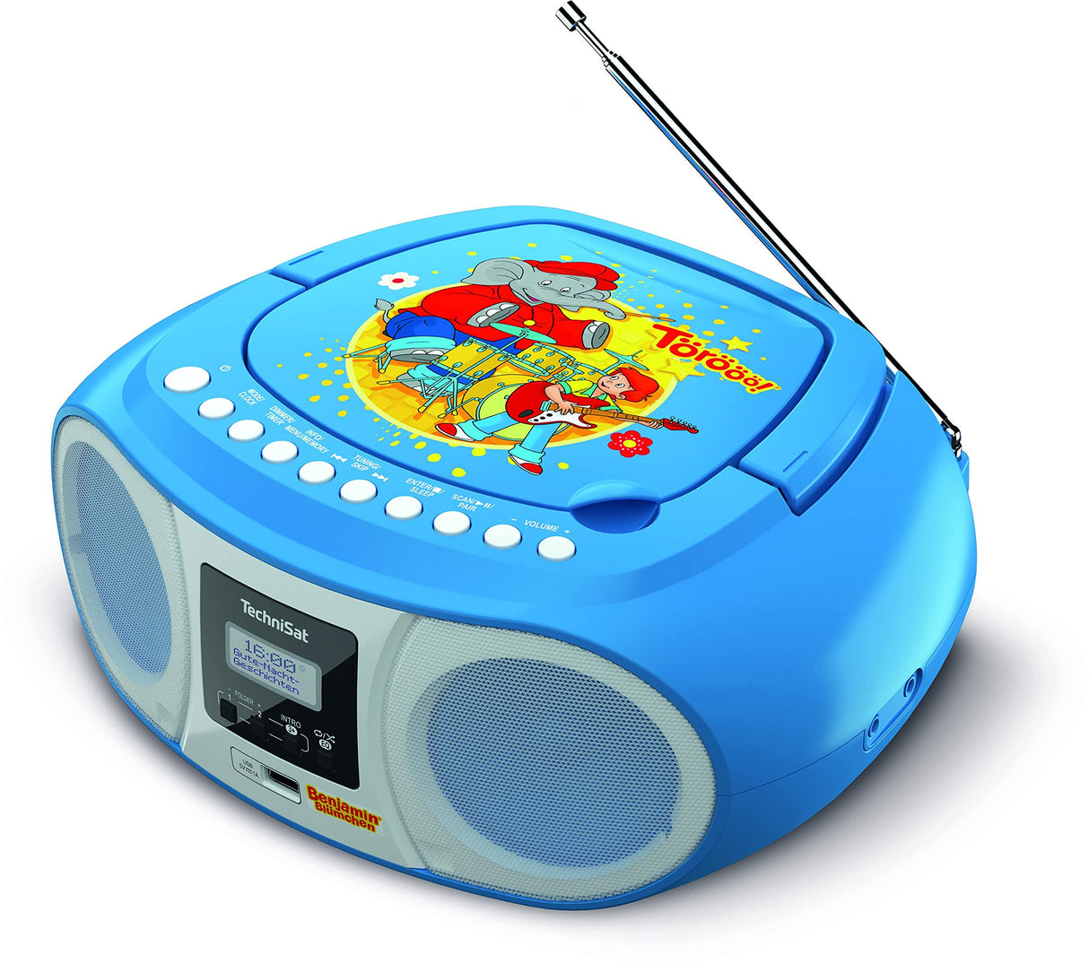 TechniSat DigitRadio 1990 Benjamin Blümchen Edition Blue/w Radios, MP3 y Reproductores de CD, Multicolor (692568)