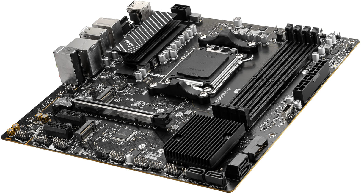 MSI Pro B650M-P Placa Base, ATX, Soporta Procesadores AMD Ryzen Serie 7000, AM5, Memoria DDR5 Boost 6400+MHz/OC, 2 x PCIe 4.0 x16, 2 x M.2 Gen4, 2.5G LAN