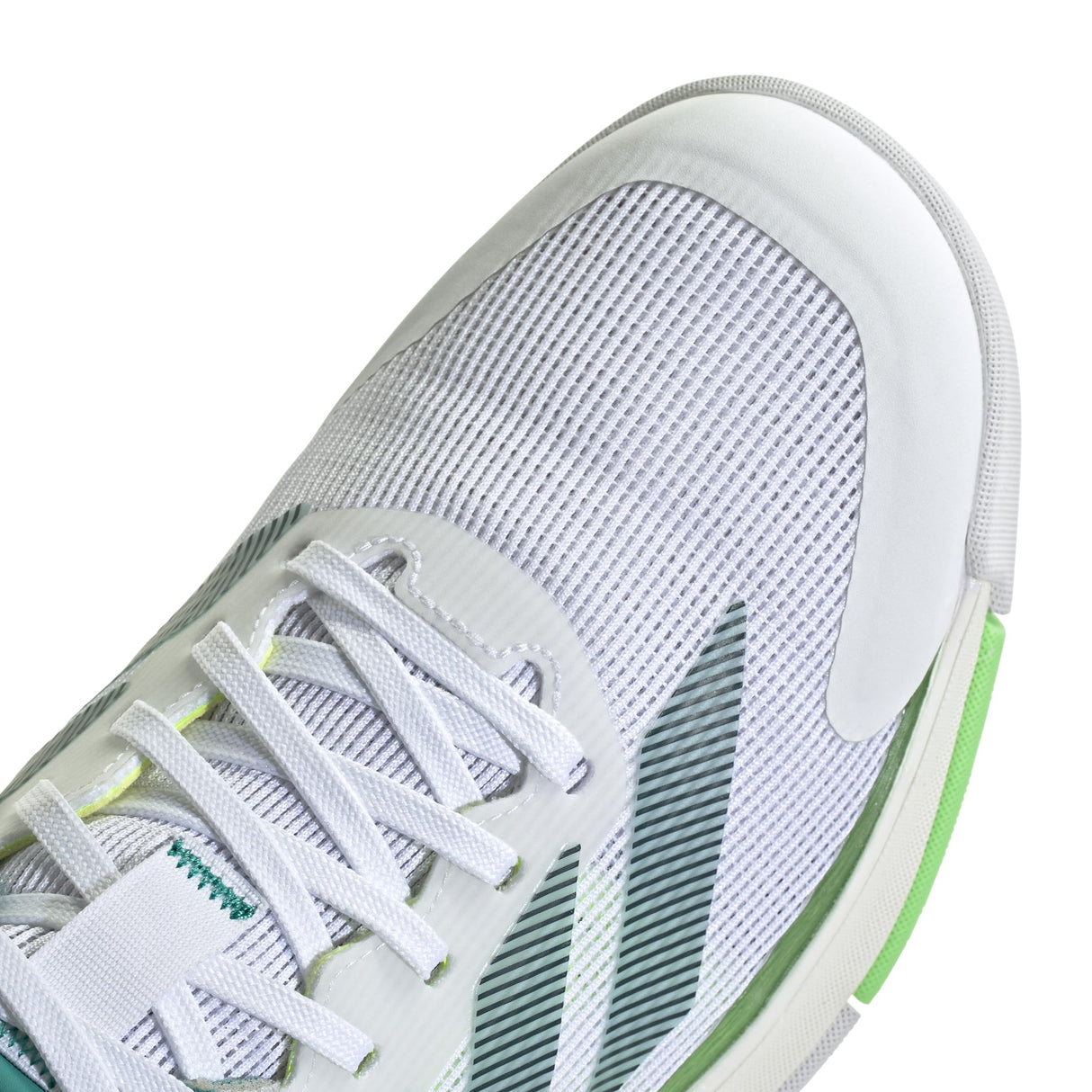 adidas Hombre Crazyquick Lightstrike Padel Shoes, Cloud White/Aurora Ivy/Lime Burst, 43 1/3 EU
