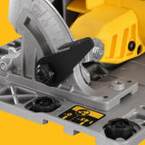 DEWALT XR 18V Sierra Circular Sin Escobillas 184mm, Compatible con Guía, Corte Profundo 58mm, Ajuste sin Herramientas, Caja TSTAK, LED, Extracción de Polvo AirLock, Solo Cuerpo – DCS572NT-XJ