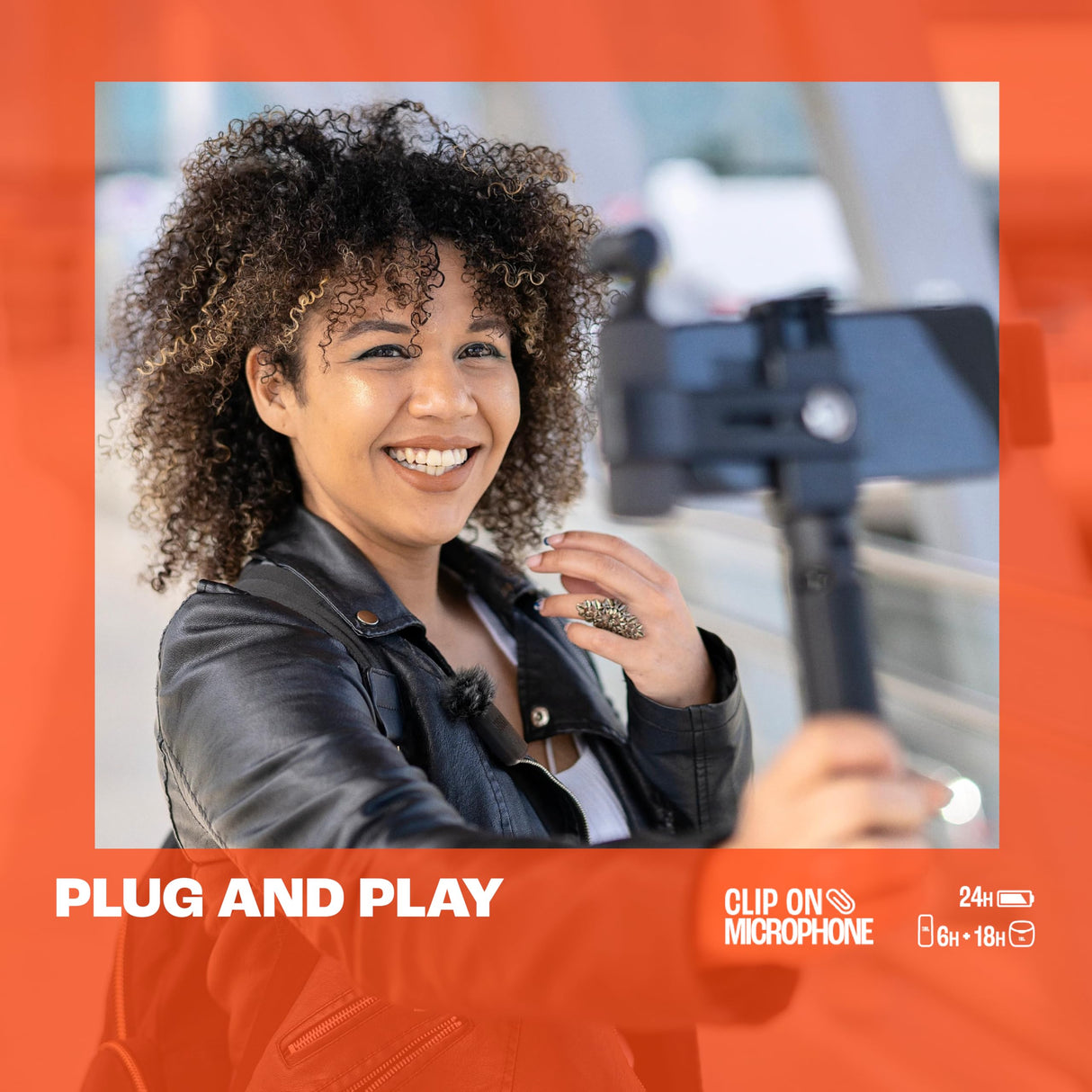 JBL Quantum Stream Wireless, micrófono inalámbrico portátil para streaming y dongle lightning para dispositivos Apple, con 24 horas de grabación, en negro