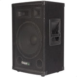 Ibiza - DISCO15B - Altavoz trapezoidal pasivo de 3 vías con controlador de graves de 15"/38cm - 700W - Negro