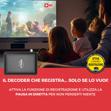 DIGIQUEST Decodificador Tivùsat Retrotv Microsat |Mediaplayer, Mando a Distancia 2 en 1 y tivùsat Smartcard incluidos | De Color Negro