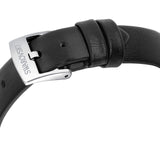 Swarovski Reloj Matrix Tennis, Fabricado en Suiza, Correa de Piel, Negro, Acero Inoxidable