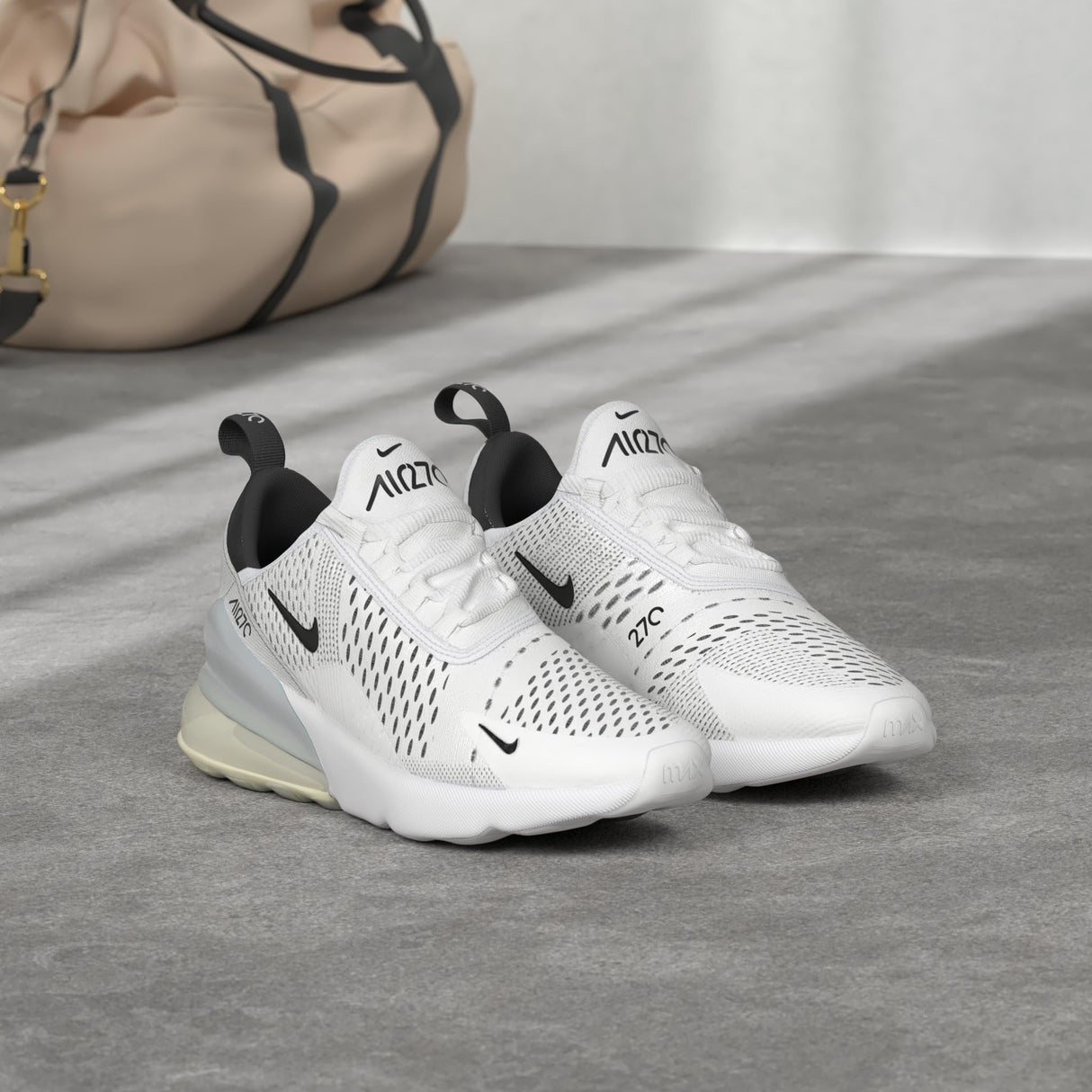 Nike W Air MAX 270, Zapatillas de Deporte Mujer, Blanco (White/Black-White 100), 40 EU