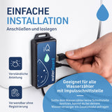 iQ water Guard – Detector de Agua Inteligente con función de Alarma de Agua 92dB & WiFi – Water Guard – Monitor de Agua para Smartphone – Contador de Consumo de Agua WiFi, monitoreo del Consumo de