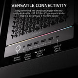 CORSAIR Frame 5000D RS Caja Modular Mid-Tower de Gran Flujo de Aire para PC – 4X Ventiladores RS Preinstalados, Sistema de Montaje de Ventiladores InfiniRail – Negro