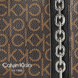 Calvin Klein Bolsa de Triple Compartimento Adeline para Mujer, Marrón/Caqui/Negro, Talla de un Talla
