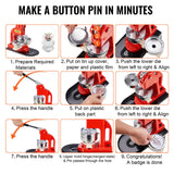 VEVOR Máquina de Prensa de Insignias 58 mm Fabricante de Botones Tamaño de la Base 16 x 29 cm Máquina para Hacer Botones, Cantidad de Botones de 500 pcs, con 1 Paquete de Accesorios para Máquina
