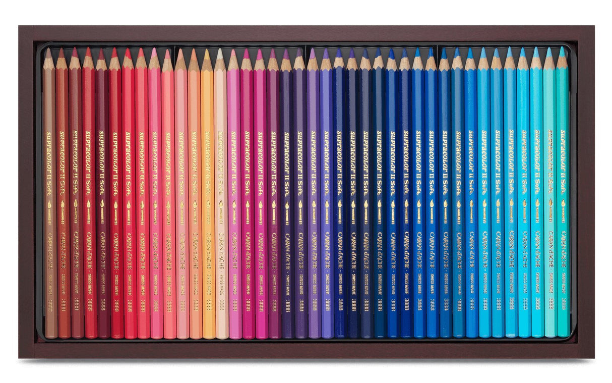Caran D'ache Supracolor 120 lápices de colores en estuche de madera Multi
